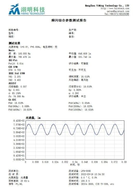 PstLM测试方法 - IEC TR61547-1:2020标准ErP频闪测试,翊明科技LFM-5000频闪测试仪,PstLM测试解决方案 PstLM短期闪烁指数测试方法,展示通过光源频闪测试仪测试光度数据后通过IEC TR61547-1:2020度量得到PstLM,ErP频闪测试流程,频闪测试仪,翊明科技LFM-5000频闪测试系统,PstLM测试