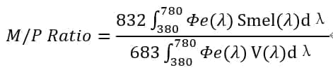 节律照明M/P比率计算公式，CIE S 026:2018标准，WELL Building Standard V2，黑视素通量与明视光通量比值，积分球光谱仪测试，翊明科技SPM5000系列积分球系统