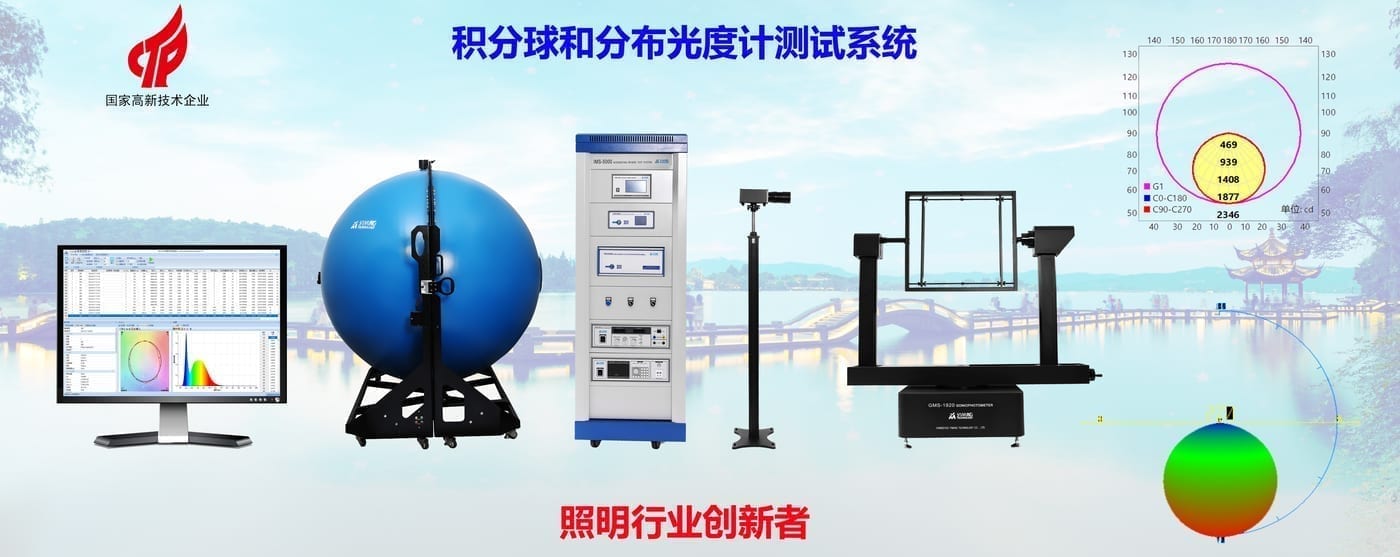 ErP能效标签法规(EU)2019/2015测试方案选择，积分球测试系统与分布光度计测试系统对比，能效等级评估方法，有用光通量测量，定向光源非定向光源测试，翊明科技GMS分布光度计SPM5000积分球测试系统