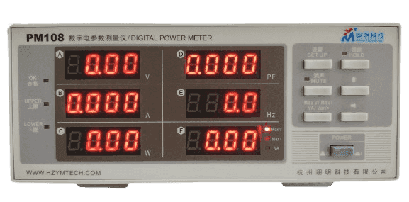 PM108数字电参数测量仪 - 杭州翊明科技专业光学测量设备