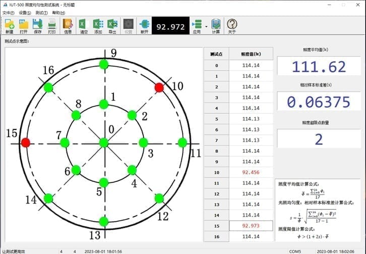 医用冷光源光照均匀性测量系统